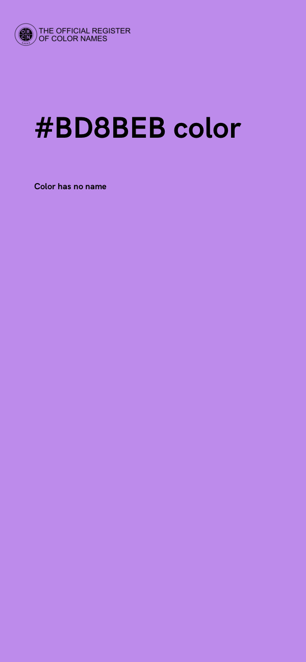 #BD8BEB color image