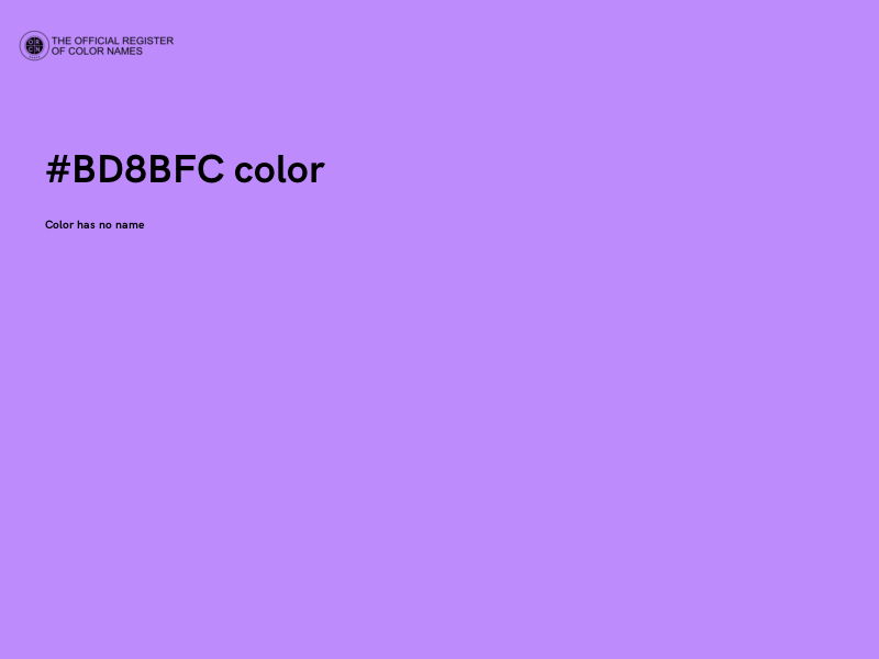 #BD8BFC color image