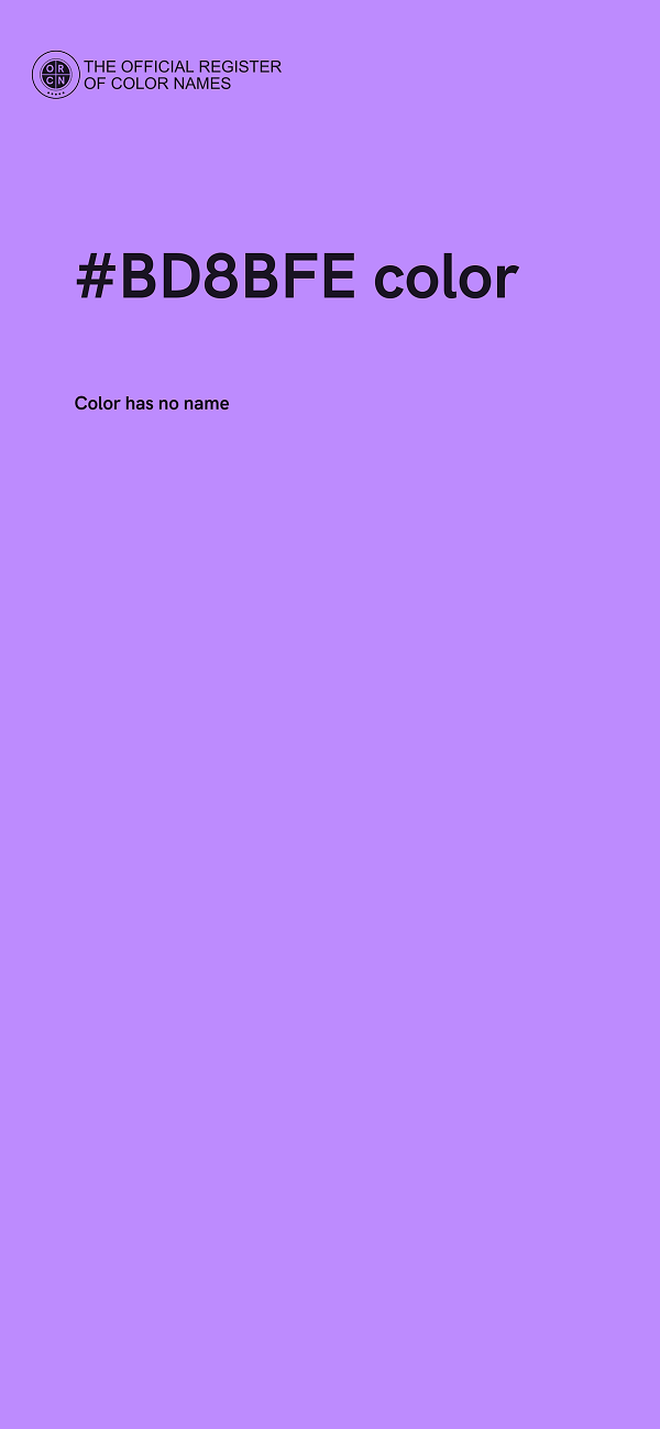 #BD8BFE color image