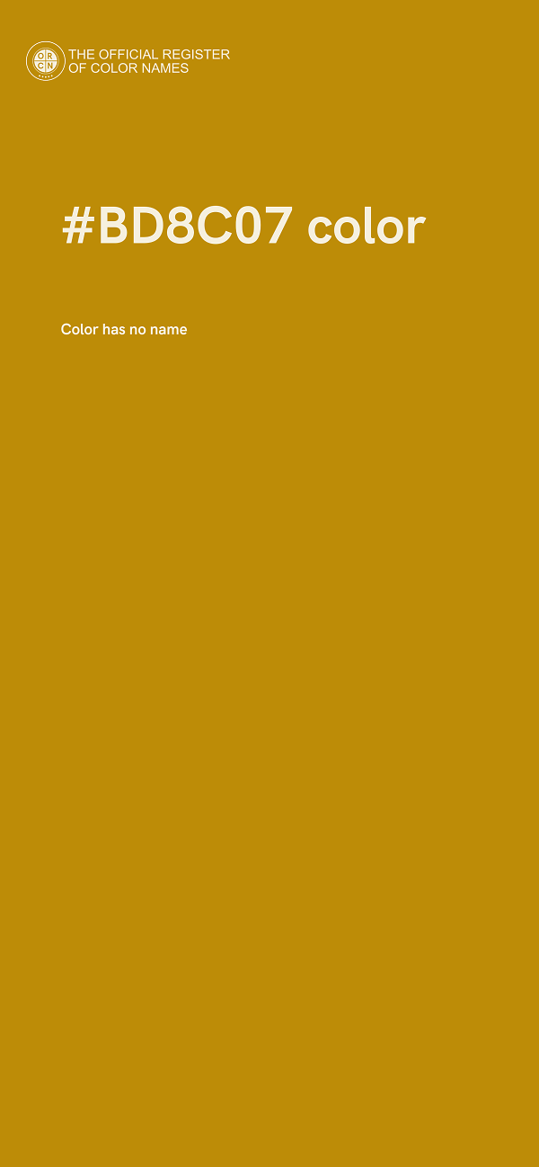 #BD8C07 color image