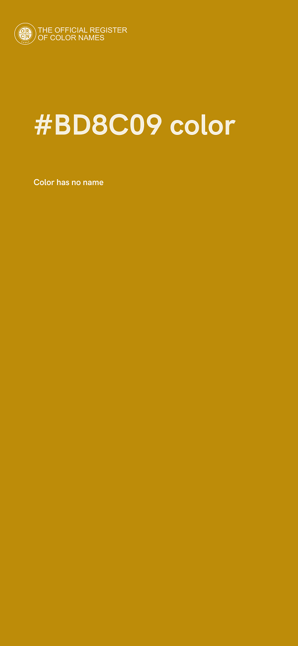 #BD8C09 color image