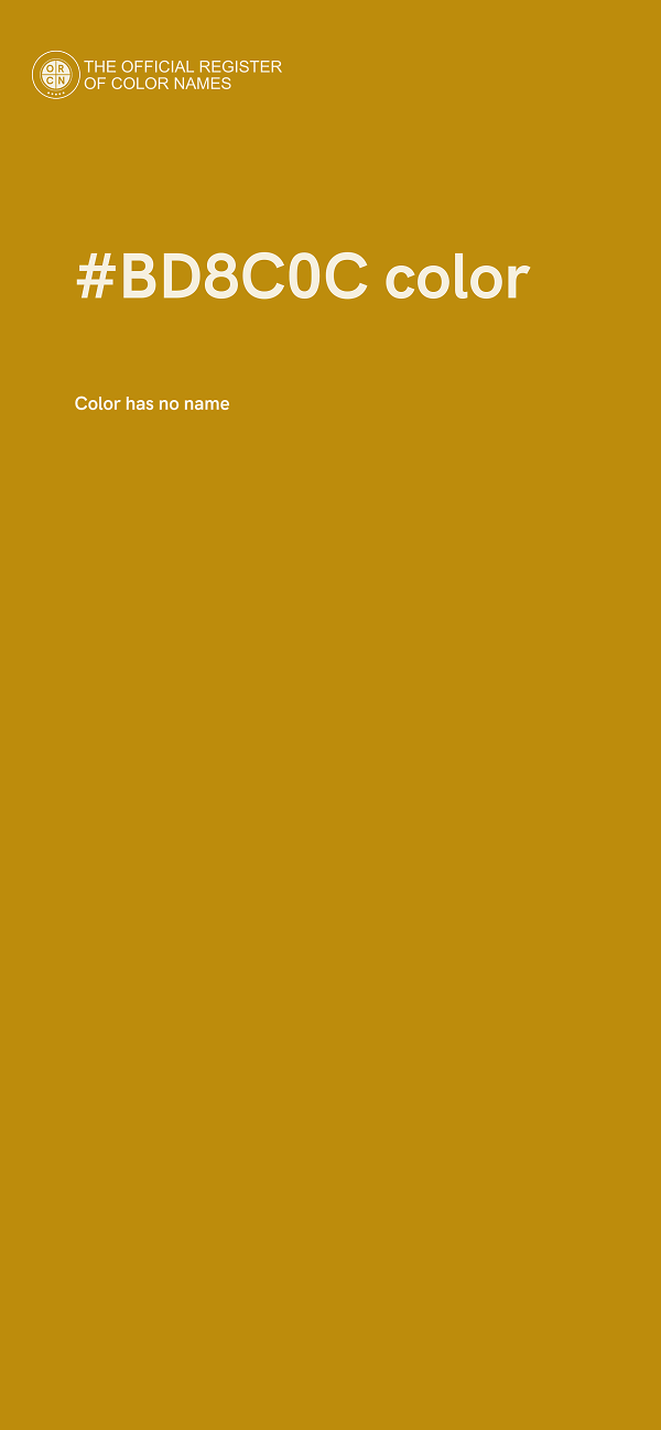 #BD8C0C color image