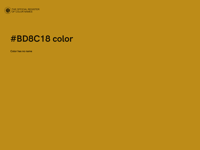 #BD8C18 color image