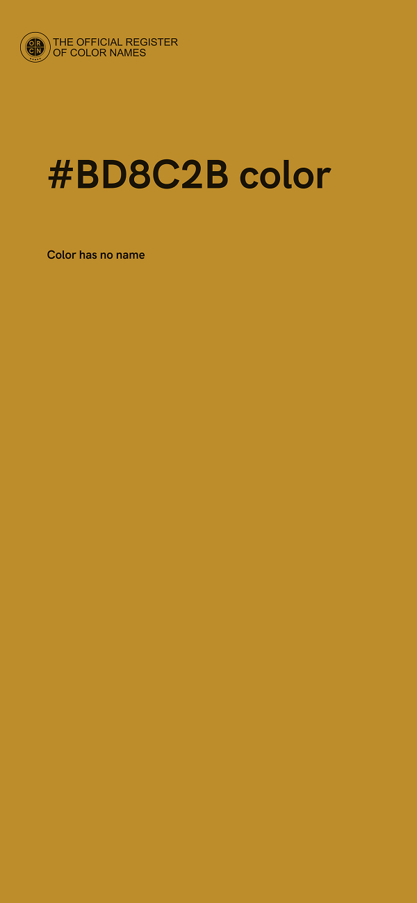 #BD8C2B color image