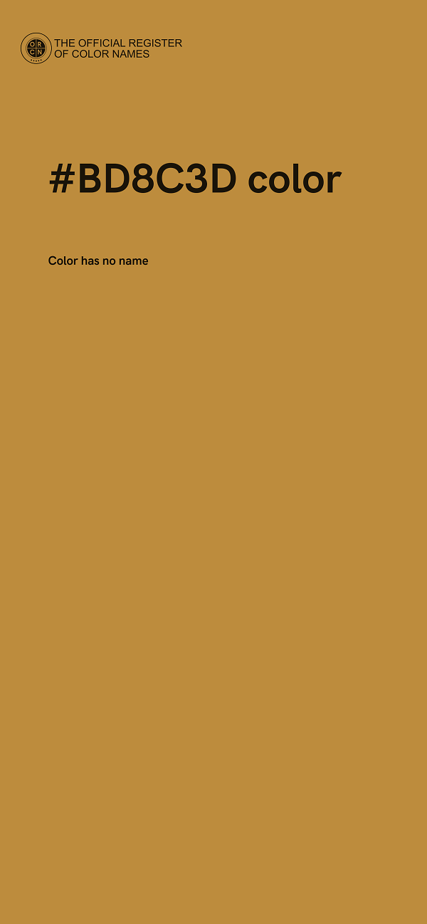 #BD8C3D color image