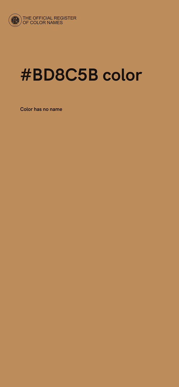 #BD8C5B color image
