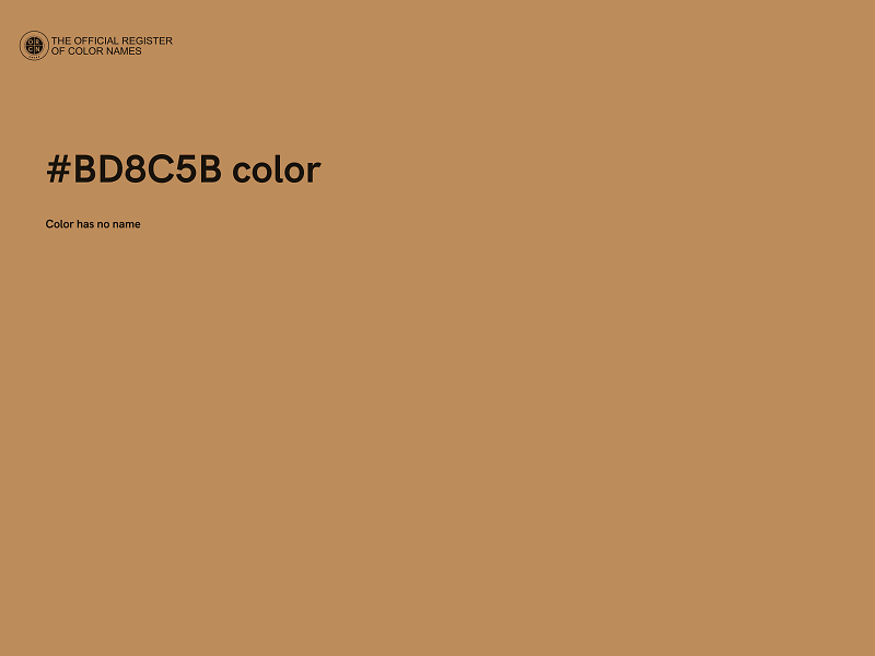 #BD8C5B color image