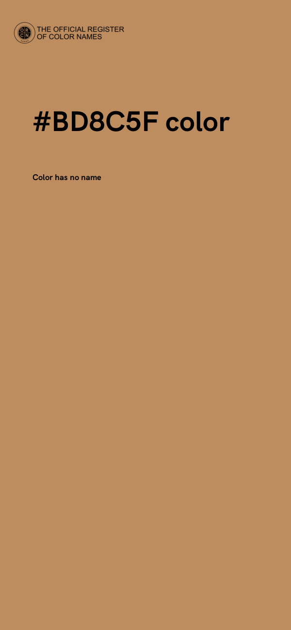 #BD8C5F color image