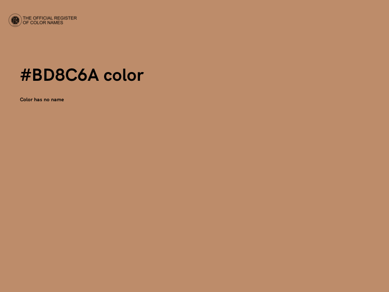 #BD8C6A color image