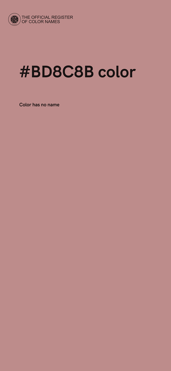 #BD8C8B color image