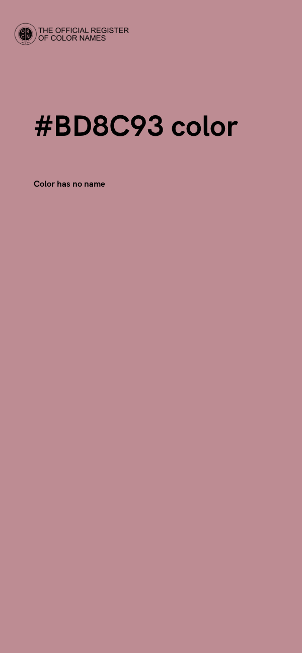 #BD8C93 color image