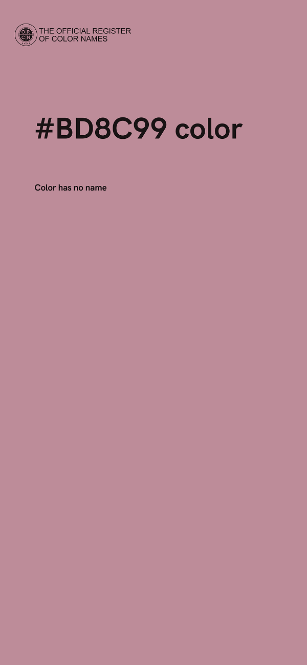 #BD8C99 color image