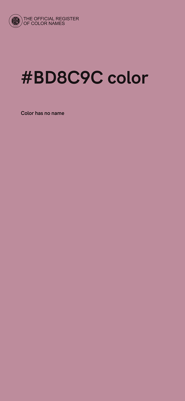 #BD8C9C color image