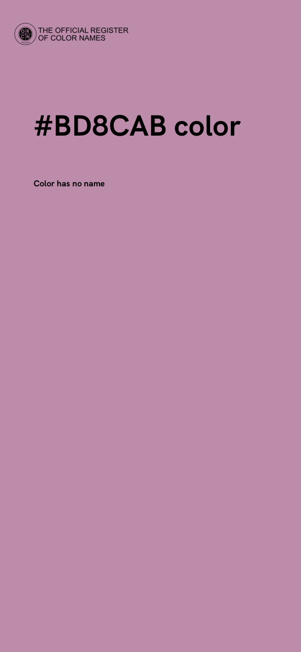 #BD8CAB color image