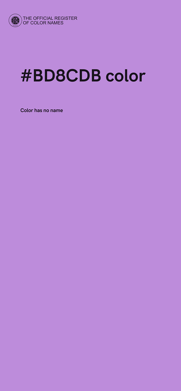 #BD8CDB color image