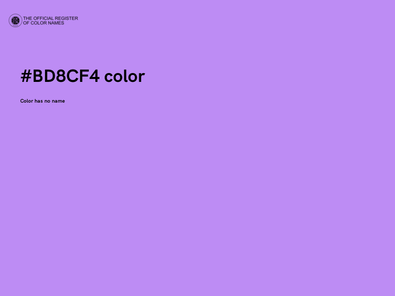 #BD8CF4 color image