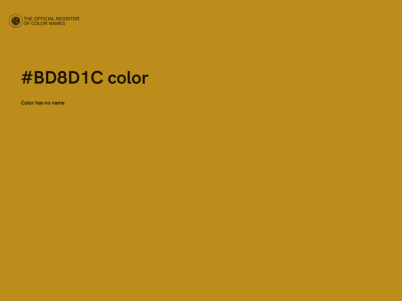 #BD8D1C color image