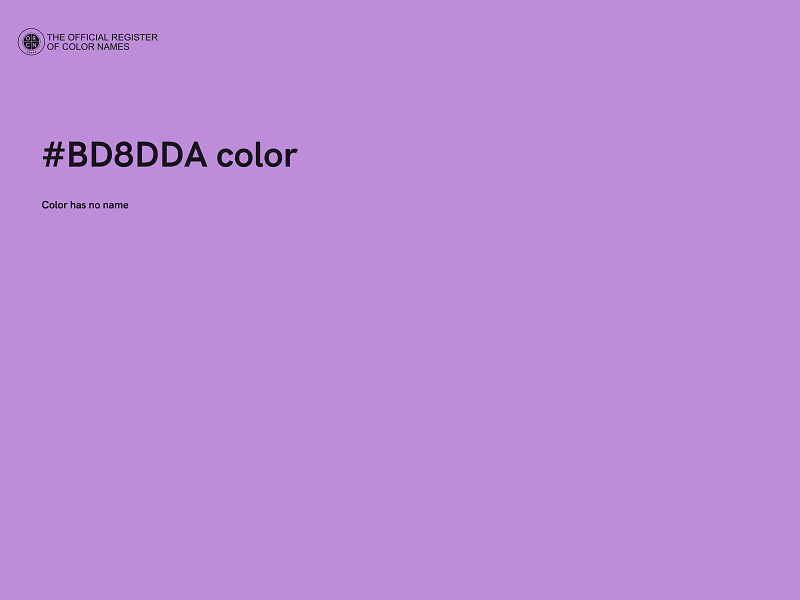#BD8DDA color image