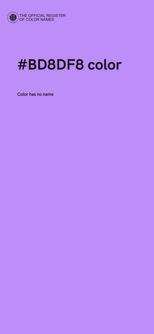 #BD8DF8 color image