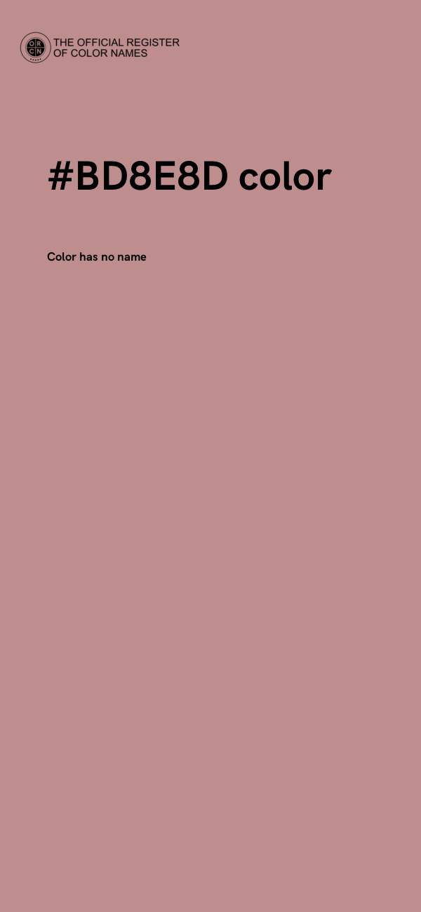 #BD8E8D color image