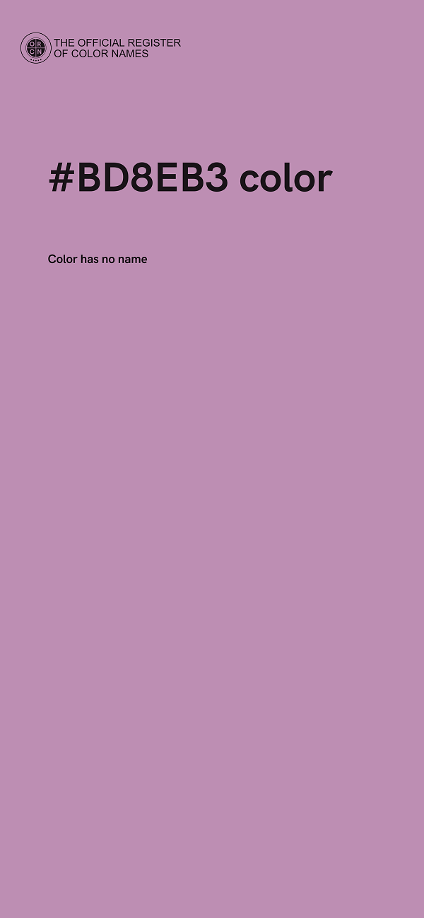 #BD8EB3 color image