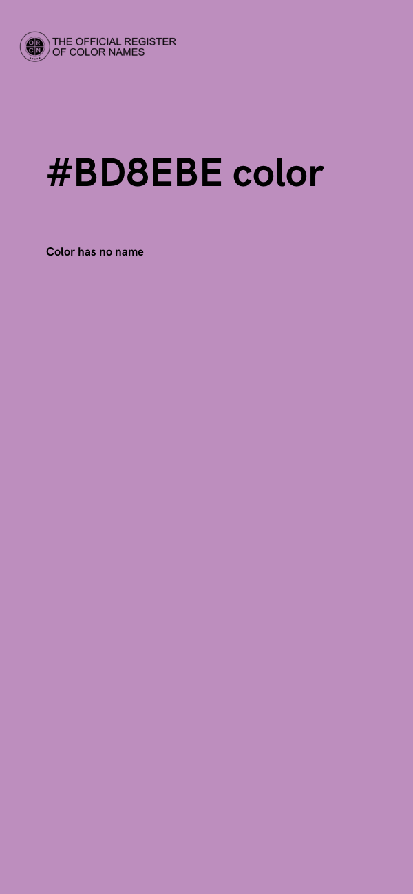 #BD8EBE color image