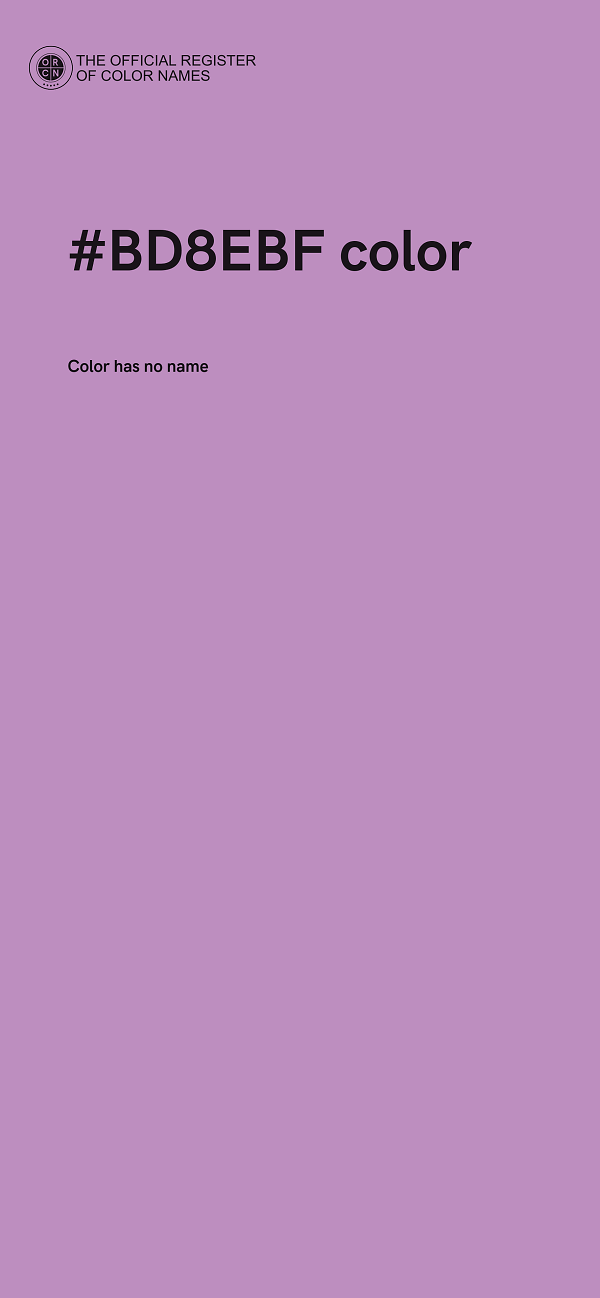 #BD8EBF color image