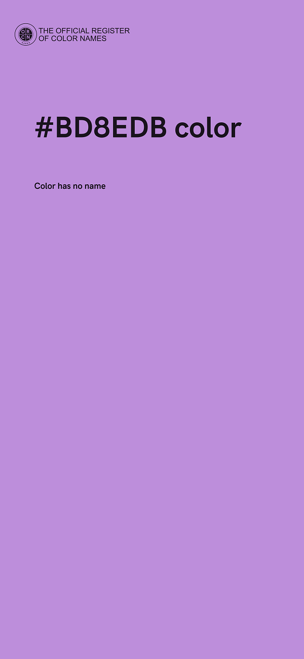 #BD8EDB color image