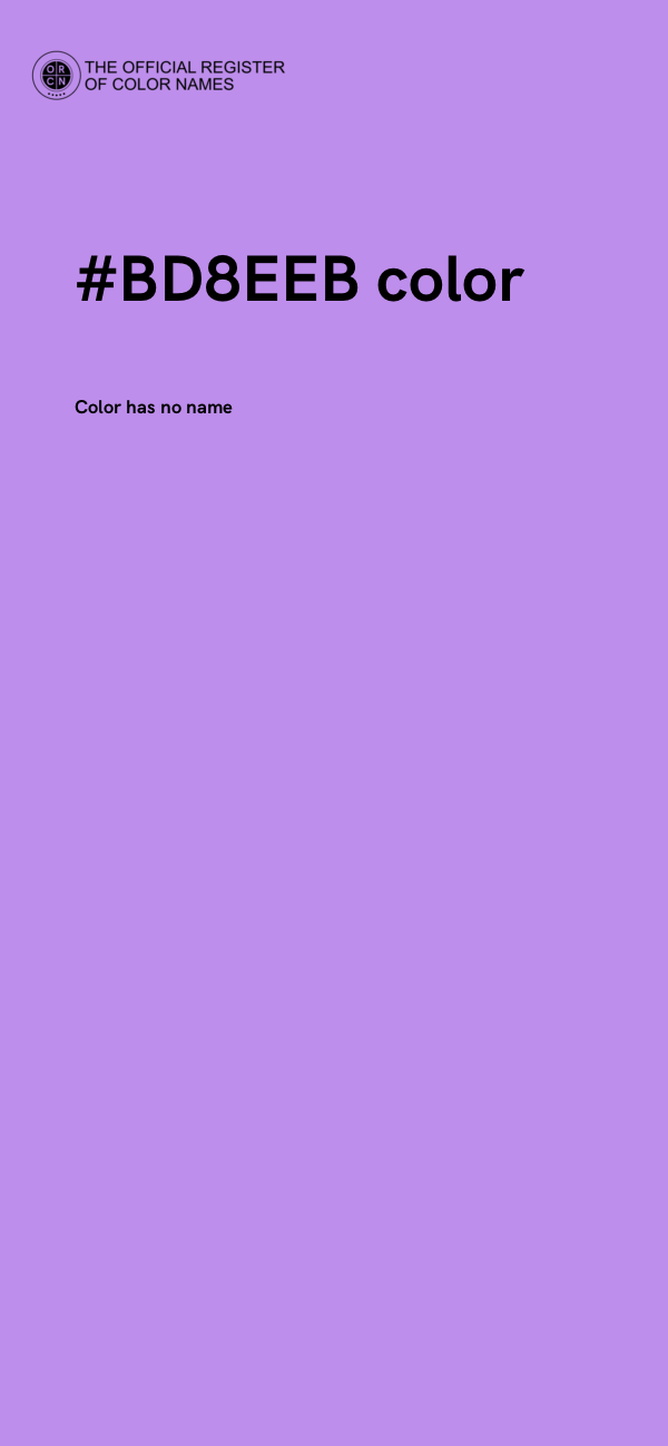 #BD8EEB color image