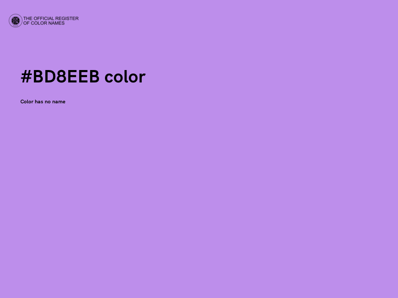 #BD8EEB color image