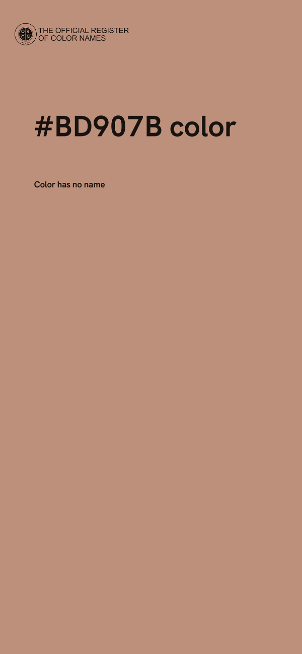 #BD907B color image