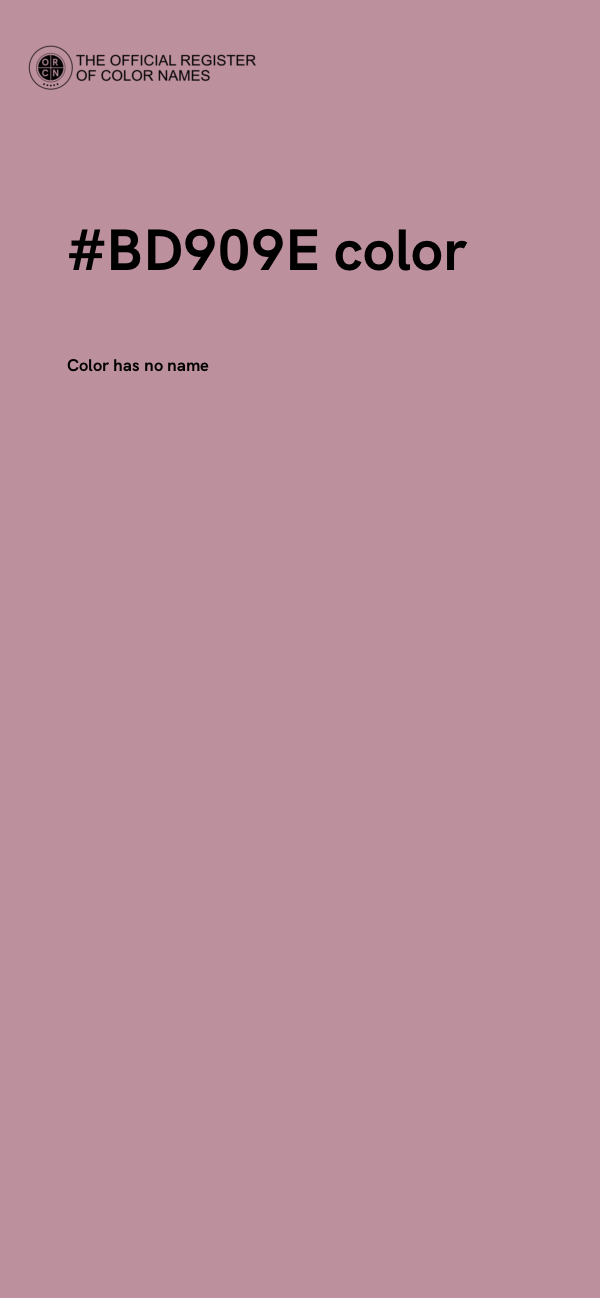 #BD909E color image