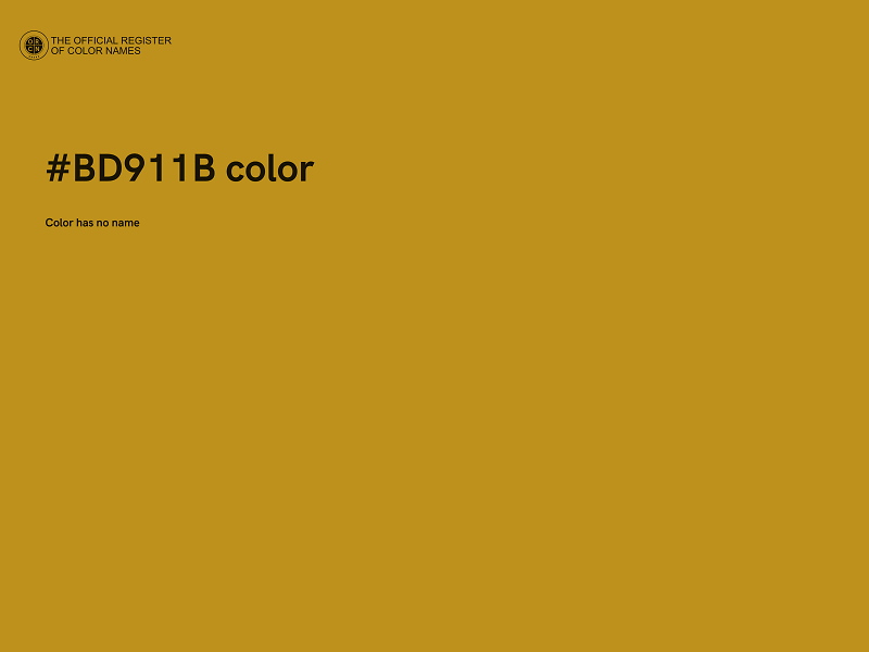 #BD911B color image
