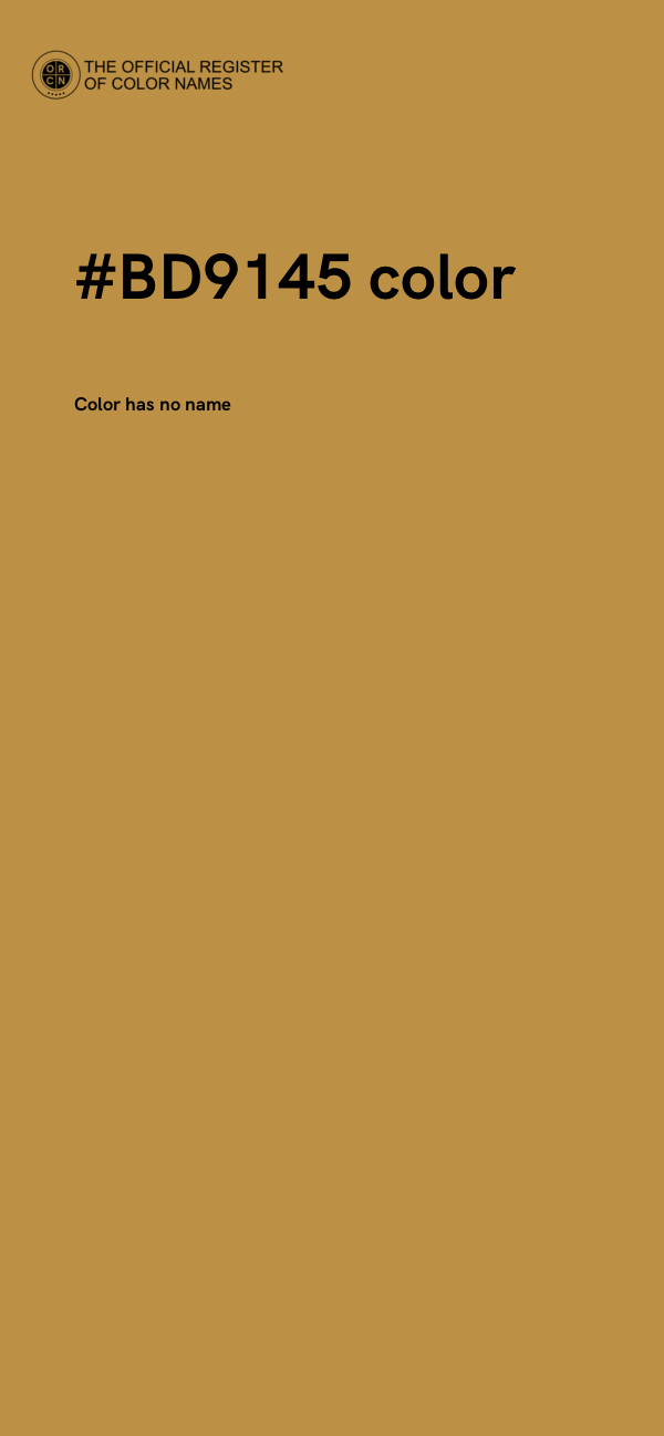 #BD9145 color image