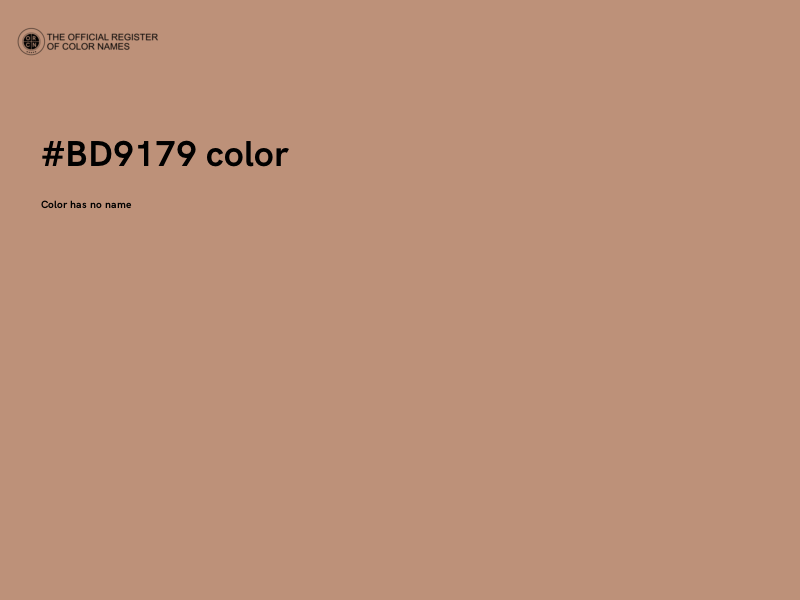 #BD9179 color image