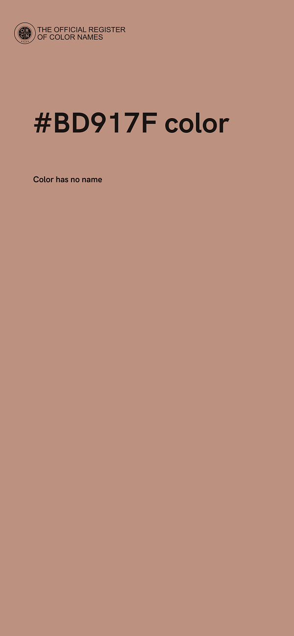 #BD917F color image