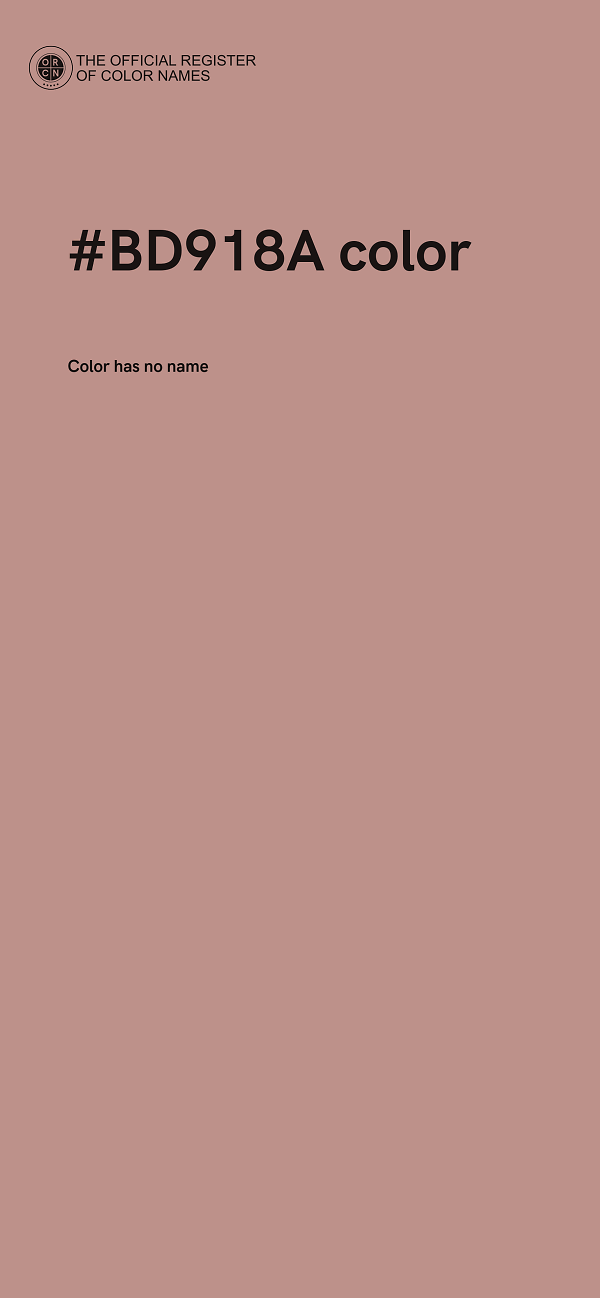 #BD918A color image