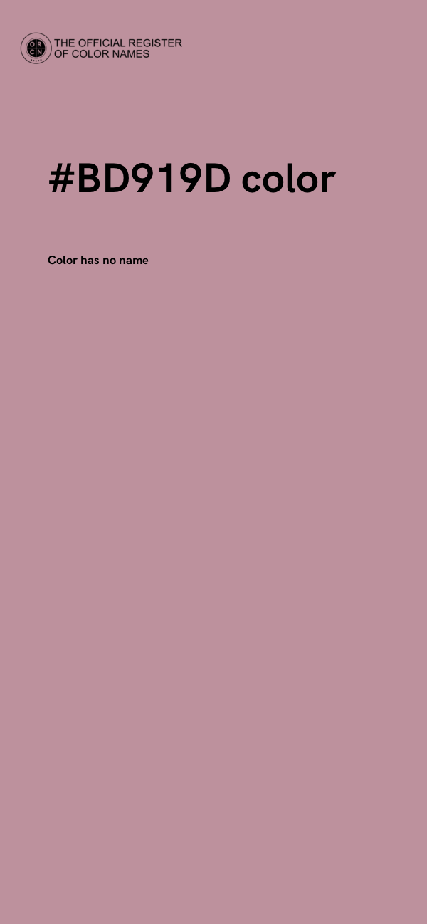 #BD919D color image