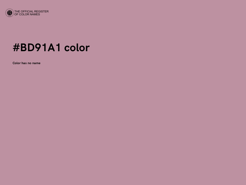 #BD91A1 color image