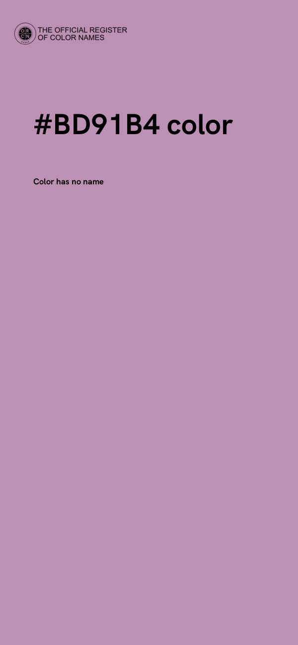#BD91B4 color image