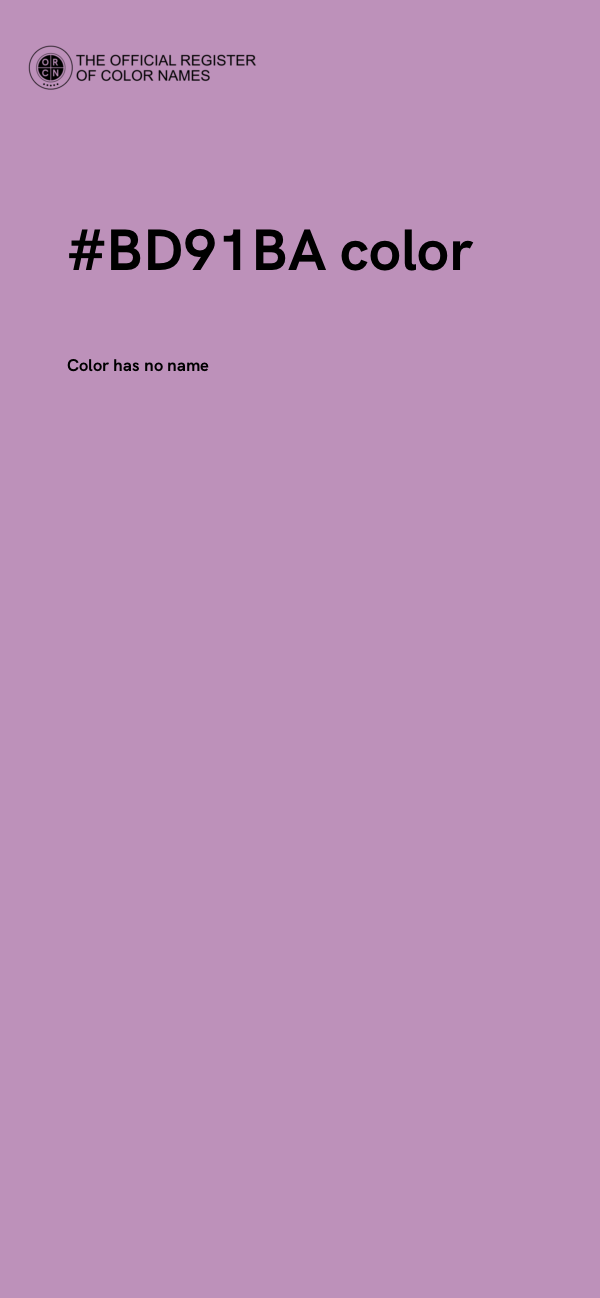 #BD91BA color image