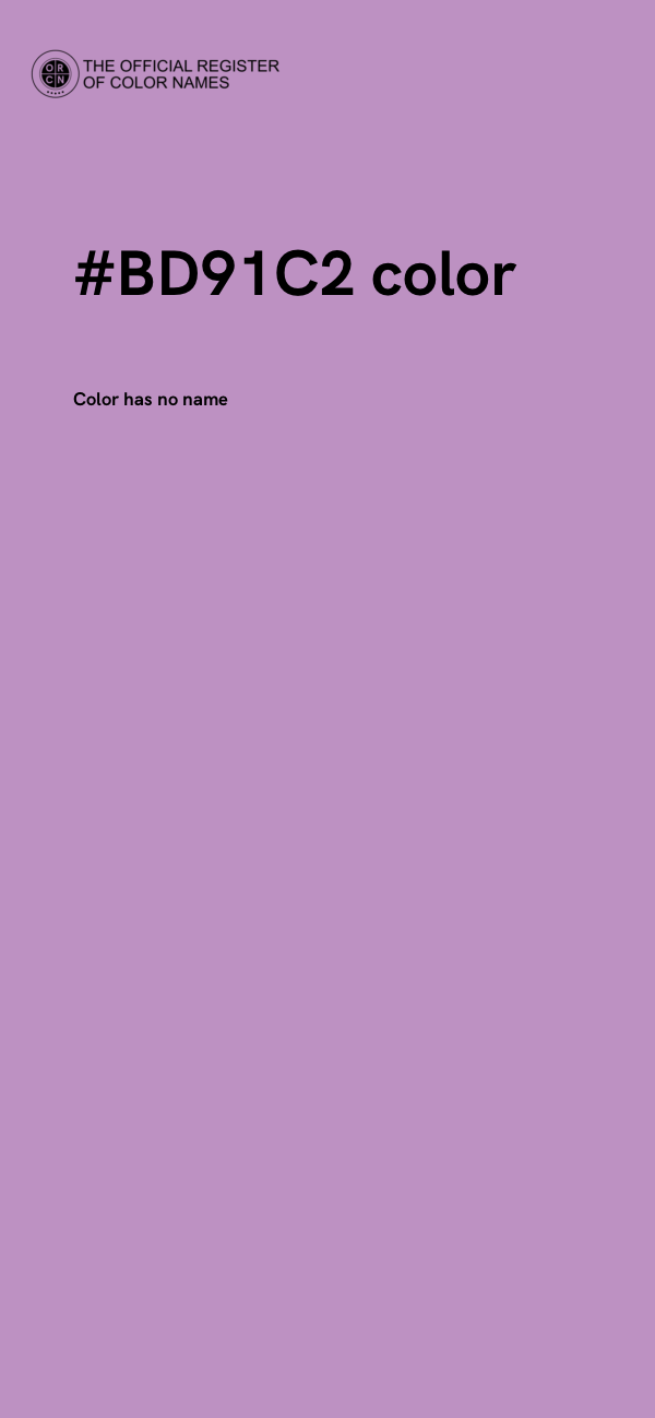 #BD91C2 color image