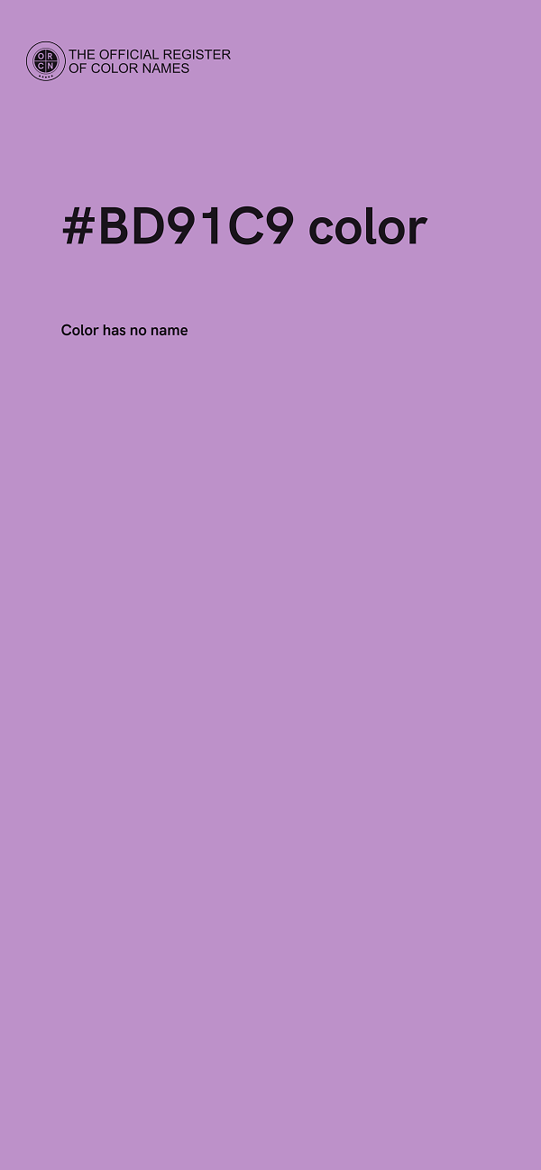#BD91C9 color image