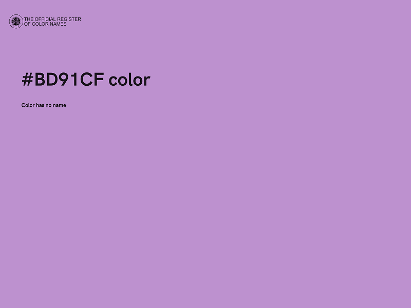 #BD91CF color image