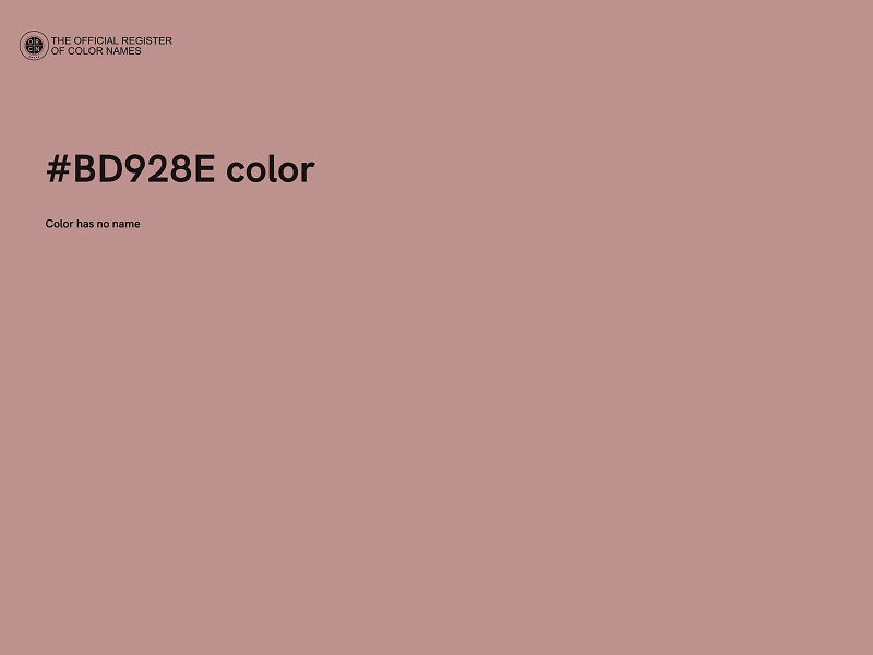 #BD928E color image