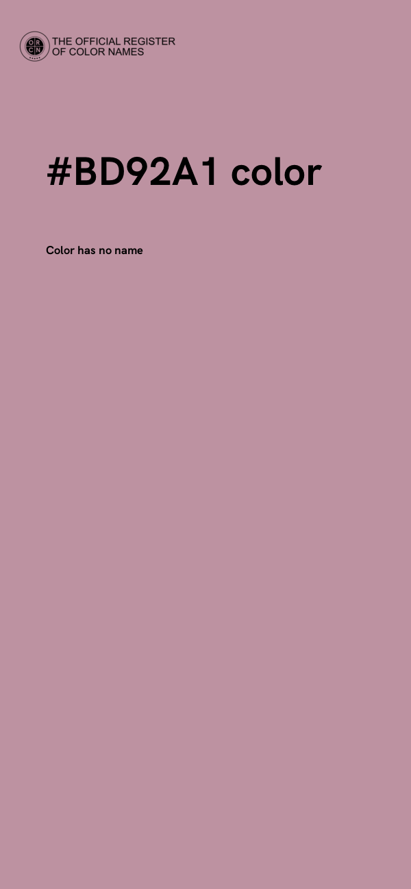 #BD92A1 color image