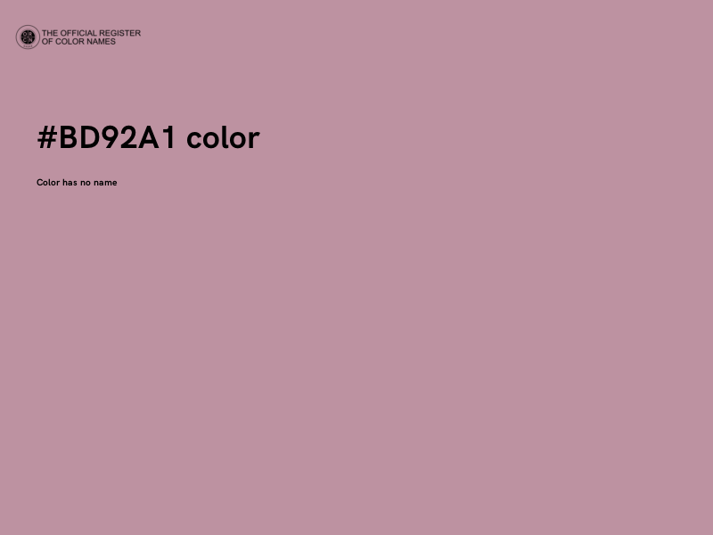 #BD92A1 color image
