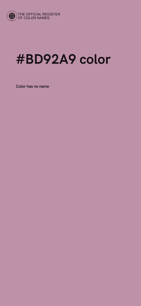 #BD92A9 color image