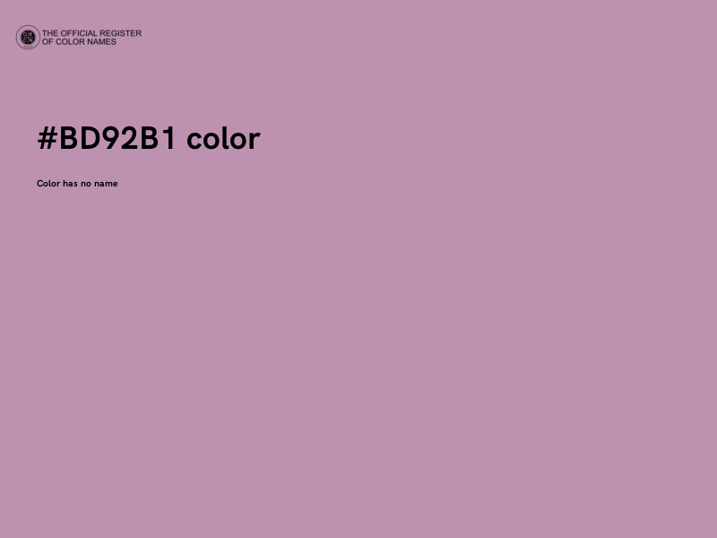 #BD92B1 color image