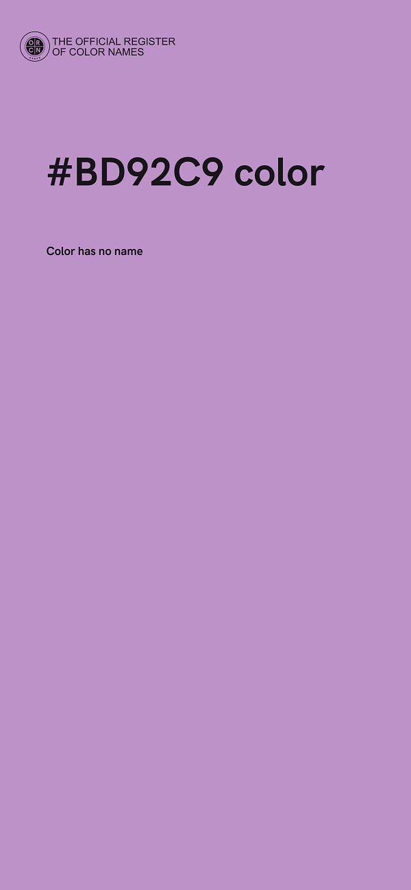 #BD92C9 color image